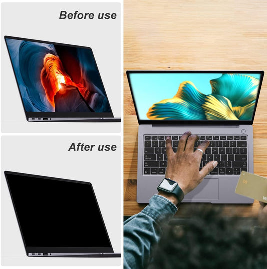Laptop Privacy Screen Filters 15.6 Inch 16:9 Aspect Privacy Filter for 15.6 Inch Widescreen Laptop Anti-Scratch Protector Film for Data Confidentiality Anti-Glare Laptop Screen Protector