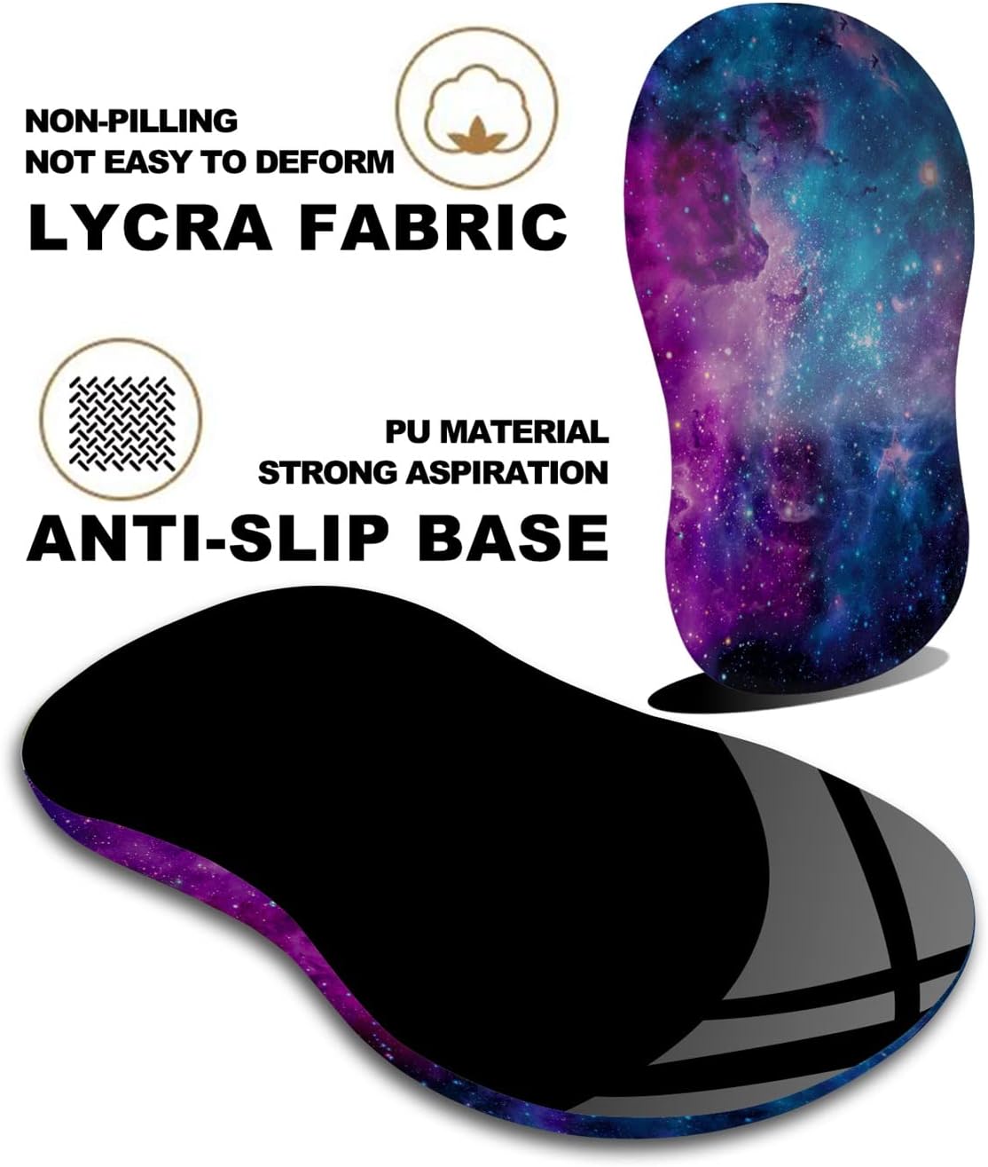 Mouse Pad Wrist Support, Ergonomic Mouse Pad with Massage Dot, Comfortable Computer Mouse Pad for Laptop, Wrist Rest Pain Relief Mousepad with Non-Slip PU Base for Office & Home, 12 x 8 in