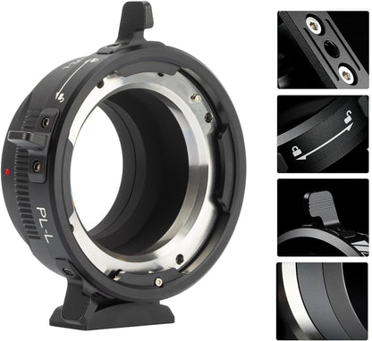 VILTROX PL-L Lens Mount Adapter with Security Lock Compatible with PL Mount Lens to L Mount Camera Panasonic S1 S1R S1H S5/Leica SL SL2 CL TL/Sigma fp L