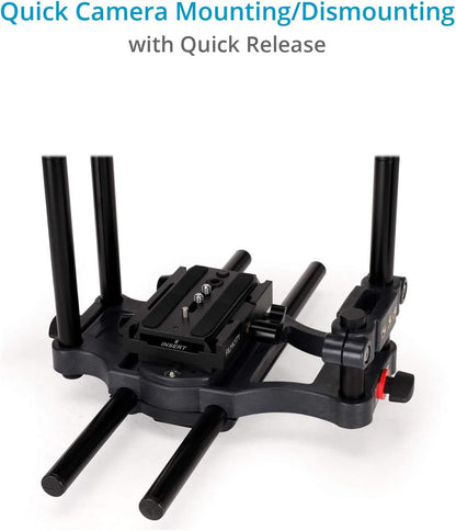 Power DSLR Camera Cage with MB-600 Matte Box Combo Kit. 4x4 Filter Holders, Lenses up to 95mm Diameter, Supports 15mm Rods. for DSLR/DSLM Handheld Camera. (FC-CTH-01)