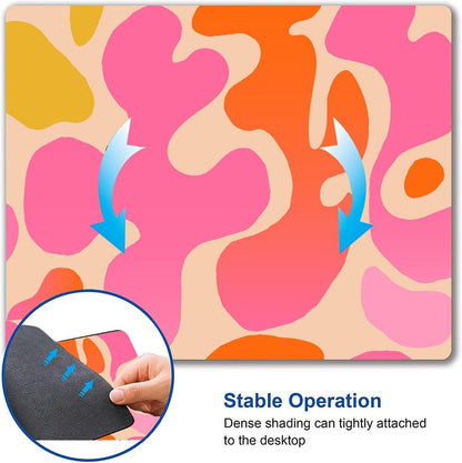 Mouse Pad, Modern Abstract Mousepad, Cute Pink Mouse Mat Waterproof Non-Slip Rubber Base Mouse Pads for Women Office Laptop