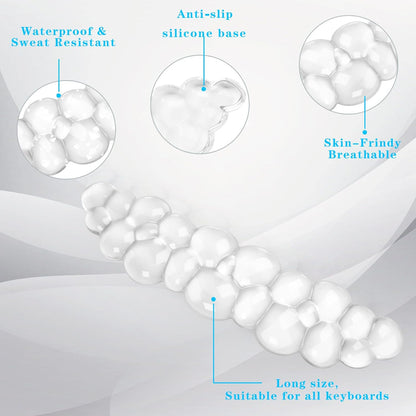 Gel Cloud Keyboard Wrist Rest, Cute Wrist Support and Arm Support Keyboard Rest for Keyboard Typing Pain Relief，Suitable for Office/Computer/Laptop/Gaming（Keyboard Wrist Rest White ）