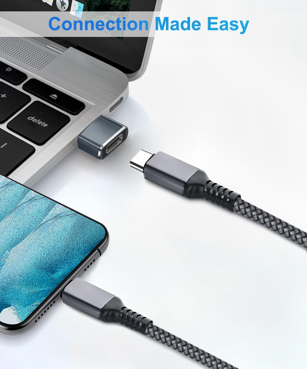 Elebase USB C to C 100W Charging Cable 6.6FT with Type A Car Adapter,Fast PD Charger Cord for iPhone 16 15 Pro Max Plus,Airpods 4,Samsung Galaxy S23 S24 Flip Fold 5,Ultra,A53 A54,MacBook Mac,iPad 9 10