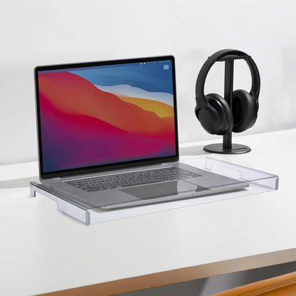 NOLITOY Acrylic Keyboard Cover, Clear Protector, PC Desk Stand for Keyboard Storage Acrylic Monitor Stand Riser and