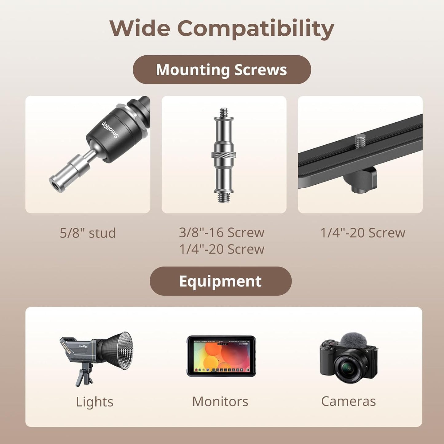 SMALLRIG Friction Magic Arm Camera Mount with Super Clamp and Platform, Overhead Camera Desk Mount Srand, Studio Space Saver, Heavy Duty Mount/Bracket for Lights, Cameras