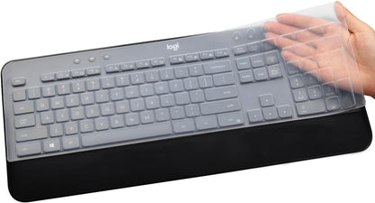 Keyboard Cover Skin for Logitech MK545 MK540 Wireless Keyboard, Logitech MK545 Keyboard Protector, Logitech MK540 Ultra Thin Desktop PC Silicone Clear Keyboard Skin Protector