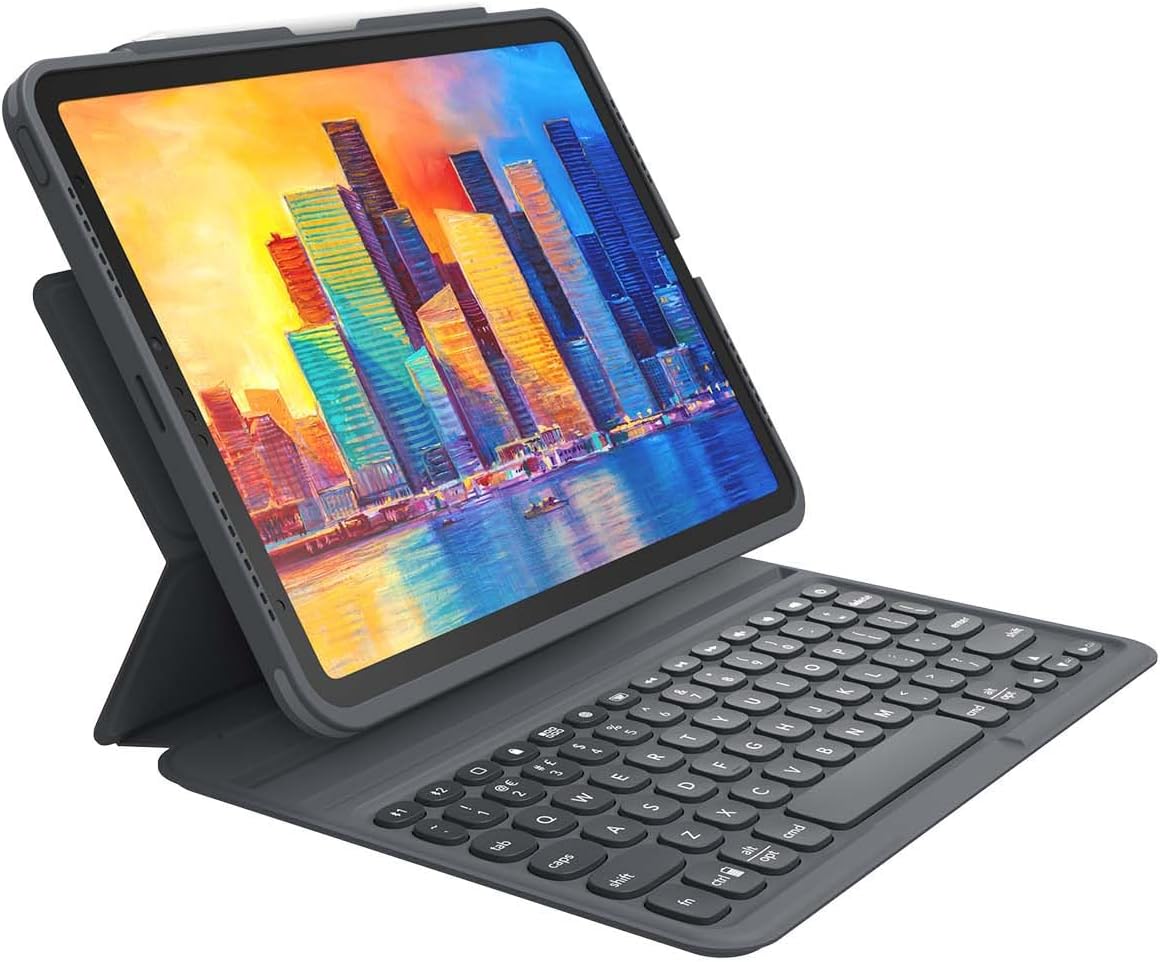 ZAGG Pro Keys Detachable Case and Wireless Keyboard for iPad Air 11" (M3)/ Air 10.9" (Gen 4, Gen 5), iPad Air 11" (M2) - Bluetooth Pairing, Backlit Laptop-Style Keys, Apple Pencil Holder, Black