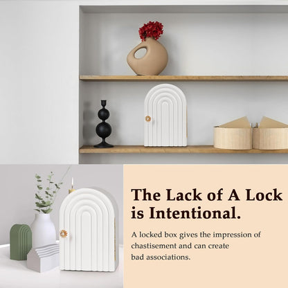 Phone Box for Family Time, Bamboo Cell Phone Jail, 3 Sections Hold 6 Phones, with Charging Holes, Phone Holder Self-discipline Box, Help Kids Adults Focus Back, Mobile Phone Addiction (White)