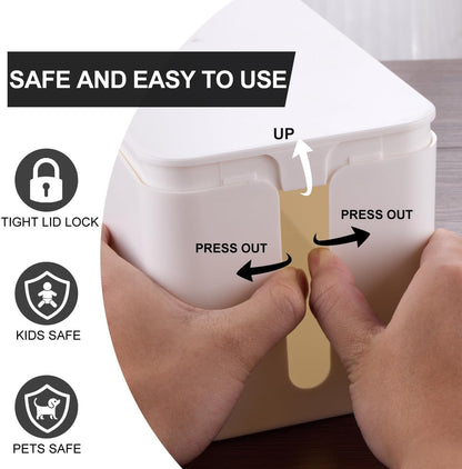 3 Pack Cable Management Box with 18 PCS Cable Management Set - Large & Medium & Small Cable Organizer Box to Hide Wires & Power Strips | TV Cord Organizer Box | for Home & Office, White