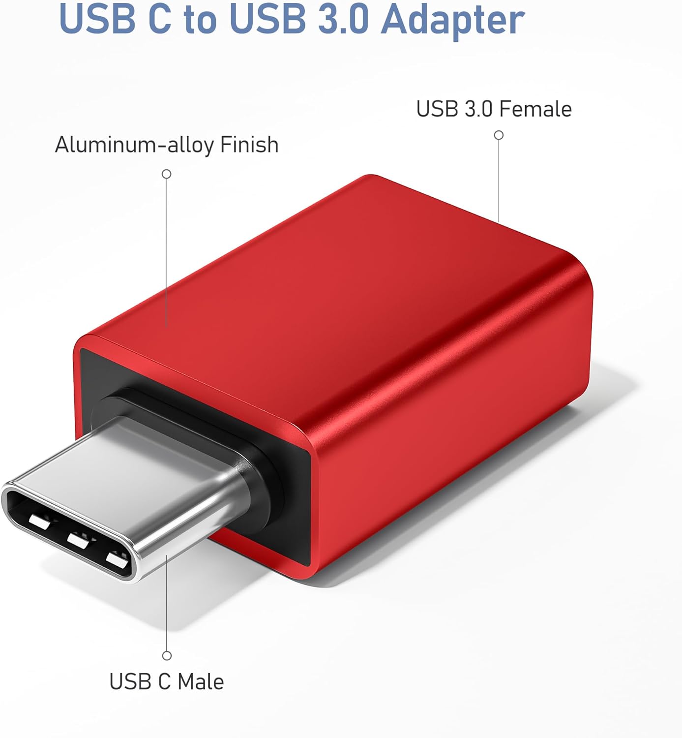 Basesailor USB C to USB Adapter 3Pack,Type C Thunderbolt 4 Converter,USBC Male to USBA 3.0 Female OTG Connector for Ford Mustang Mach-E,Tesla Model 3/Y,Samsung S25 S24,MacBook Pro Air,Camera,iPhone