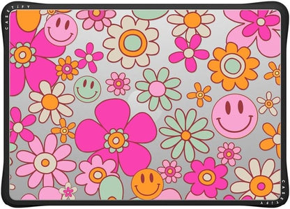 CASETiFY Impact MacBook Air 13.6" (M2-M4) Case [Cushioned Impact Corners/Scratch-Resistant/Anti-Slip Grip] - Groovy Clear - Clear Black