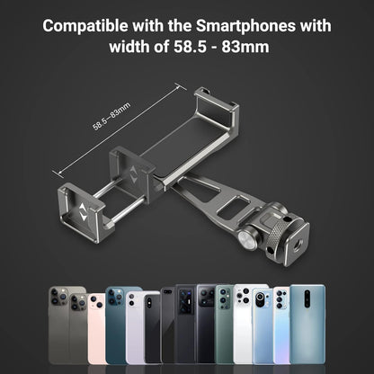 SmallRig Multifunctional Universal Cell Phone Mount Adapter, Phone Tripod Mount with Cold Shoe, Phone Holder for iPhone 16 15 14 13 12 11, Fits for Tripod Monopod Phone Cage Camera cage-3559