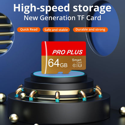 2 Pack TF Card 64GB with Adapter, High Speed Memory Card, UHS-I C10 A1 Memory TF Card for Tablet/Mobile Phone/Camera/Car Audio/Game Console (TF162 Red Gold 64GB)