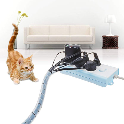 26Ft XHF 3/8" Clear Spiral Cable Wrap 10mm(Wrapping Range:7.5mm-60mm) Cord for Computer Electrical Wire Organizer Sleeve Hose RoHS