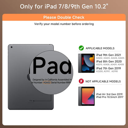 Transparent Case with Keyboard for iPad 9th (7th, 8th, and 9th Gen) 10.2 Inch,with 7-Color Backlit Wireless Keyboard,360°Rotatable Protective Case Multi-Touch Trackpad,with Pencil Holder,White