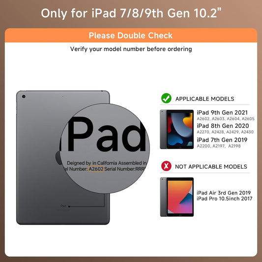 Transparent Case with Keyboard for iPad 9th (7th, 8th, and 9th Gen) 10.2 Inch,with 7-Color Backlit Wireless Keyboard,360°Rotatable Protective Case Multi-Touch Trackpad,with Pencil Holder,White