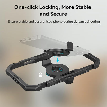 SmallRig Universal Quick Release Phone Cage, Aluminium Alloy Magnetic Smartphone Video Rig Support for MagSafe, Phone Video Rig for iPhone 16 15 14 Pro Max for Samsung for Huawei and More