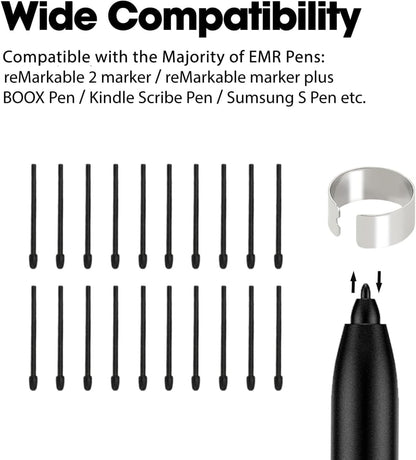 20 Pcs Pen Tips for Remarkable 2 Pen, Stylus Pen Tips Replacement for Remarkable 2 Stylus Marker Plus Pen Nibs with Reamove Tool