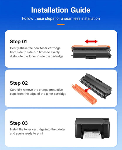 TN336 Toner Cartridge 4-Pack Replacement Compatible for Brother TN-336 TN331 TN315 MFC-L8850CDW HL-L8350CDW MFC-L8600CDW HL-4150CDN MFC-9970CDW DCP-L8400 L8450 HL-L8250 L8650 L8850 4570CDW Printer Set