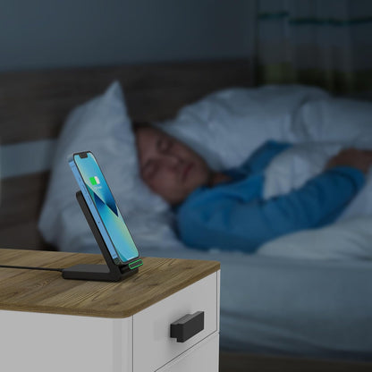 Fast Wireless Charger, 15W Wireless Charging Stand Compatible with Samsung Galaxy S24/S23/S22/S21/S20, for iPhone 16/15/14/13/12/11/XR/8, for Google Pixel 9 8 7,and More.