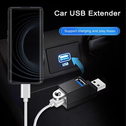 USB 3.0 Hub, VIENON 3-Port Portable USB Expander USB Splitter for Laptop, Car, Mac Pro, iMac, MacBook Air, MacBook Pro, MacBook and More