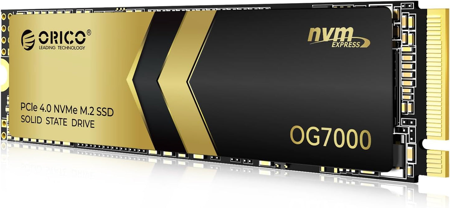 ORICO OG7000 1TB PCIe Gen4 NVMe SSD, Up to 6600MB/s, 8-Channel Controller, Graphene Thermal Solution, Ideal for 4K Video Editing, 3D Rendering, Content Creation, Compatible with PS5 and PC