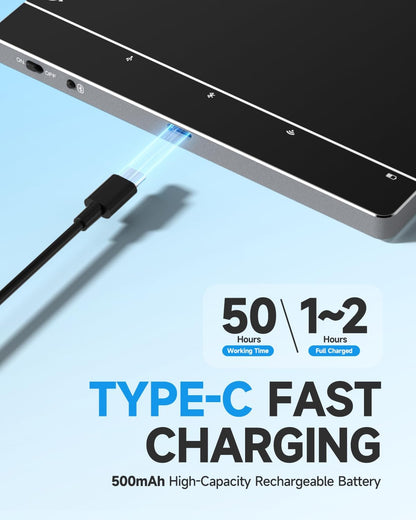 Wireless Bluetooth Trackpad for Windows 10/11, 3-in-1 Connectivity Modes, Support Multi-Touch Gestures, High Precision Control for PC & Laptop (Black)