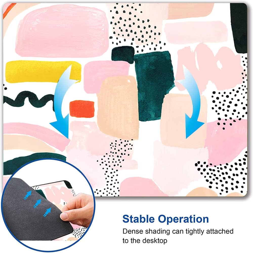 Mouse Pad, Abstract Graphic Design Mouse Pad, Washable Square Cloth Mousepad for Office Laptop, Non-Slip Rubber Computer Mouse Pads for Wireless Mouse, Cute Mouse Pads for Desk
