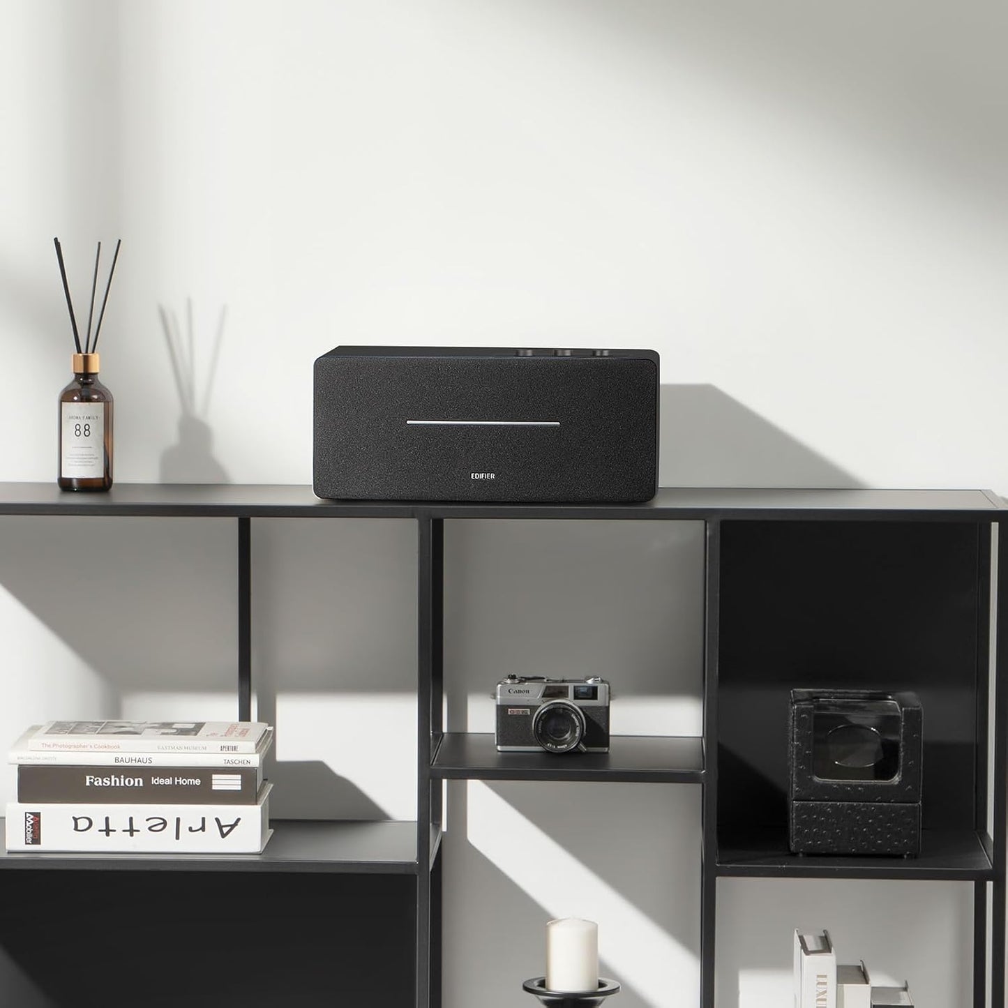 Edifier D12 Integrated Desktop Computer Speakers with Bluetooth 5.0, Wireless Stereo Tabletop Speaker 70 Watts RMS with Subwoofer Line Out, RCA, Aux Input for PC Monitor Laptop -Black