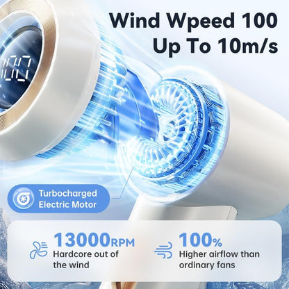 Portable Fan For Travel Mini: Small Pocket Handheld Personal Rechargeable Battery Operated USB High Speed Keeping Cool In Hot Weather Summer Beach For Women (white)