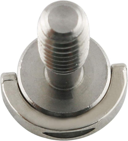 E-outstanding D Ring Hinged Screw 2PCS 1/4-20 Thread D-Ring Stainless Steel Camera Fixing Screws for Camera Tripod Monopod QR Plate 17mm Length