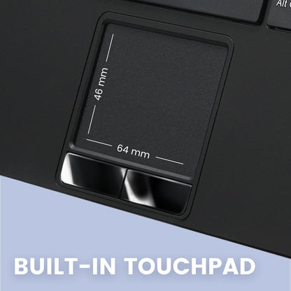 Perixx PERIBOARD-425 US Wired Mini USB Keyboard with Touchpad, X Type Scissor Keys, White Backlit, 2 USB Hubs, Compact 11.18x7.17x1.1 Inches, US English