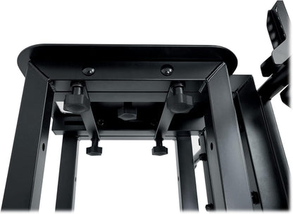 Rockville RTP33-TV Black Totem DJ Speaker/Lighting Stand, Detachable TV Mount, Adjustable Height, Stable Base, for DJs and Event Professionals