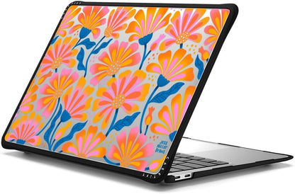 CASETiFY Impact MacBook Air 13" (M1/Intel) Case [Cushioned Impact Corners/Scratch-Resistant/Anti-Slip Grip] - Lazy Daisy - Clear Black