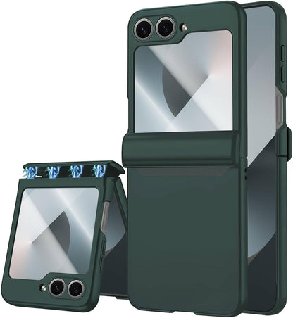 STORMTAL for Samsung Galaxy Z Flip 6 Case/Z Flip 7 FE Case, Hinge Protection, Built-in Screen Protector, Wireless Charging, Slim Rugged Phone Protective Case for Galaxy Z Flip 6 Green