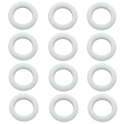 12 Pcs Rubber Grommets, 7/8" Inside Diameter 1" Drill Hole Rubber Wire Grommets for Wire, Firewall, Cables, Plugs (White)