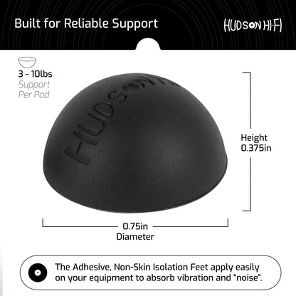 .75" Platinum Silicone Speaker Isolation Pads - 16-Pack Non-Skid Speaker Pads with Adhesive, Speaker Isolation Feet for Record Player Isolation - Turntable Feet and Subwoofer Isolation Pad - 20 Duro