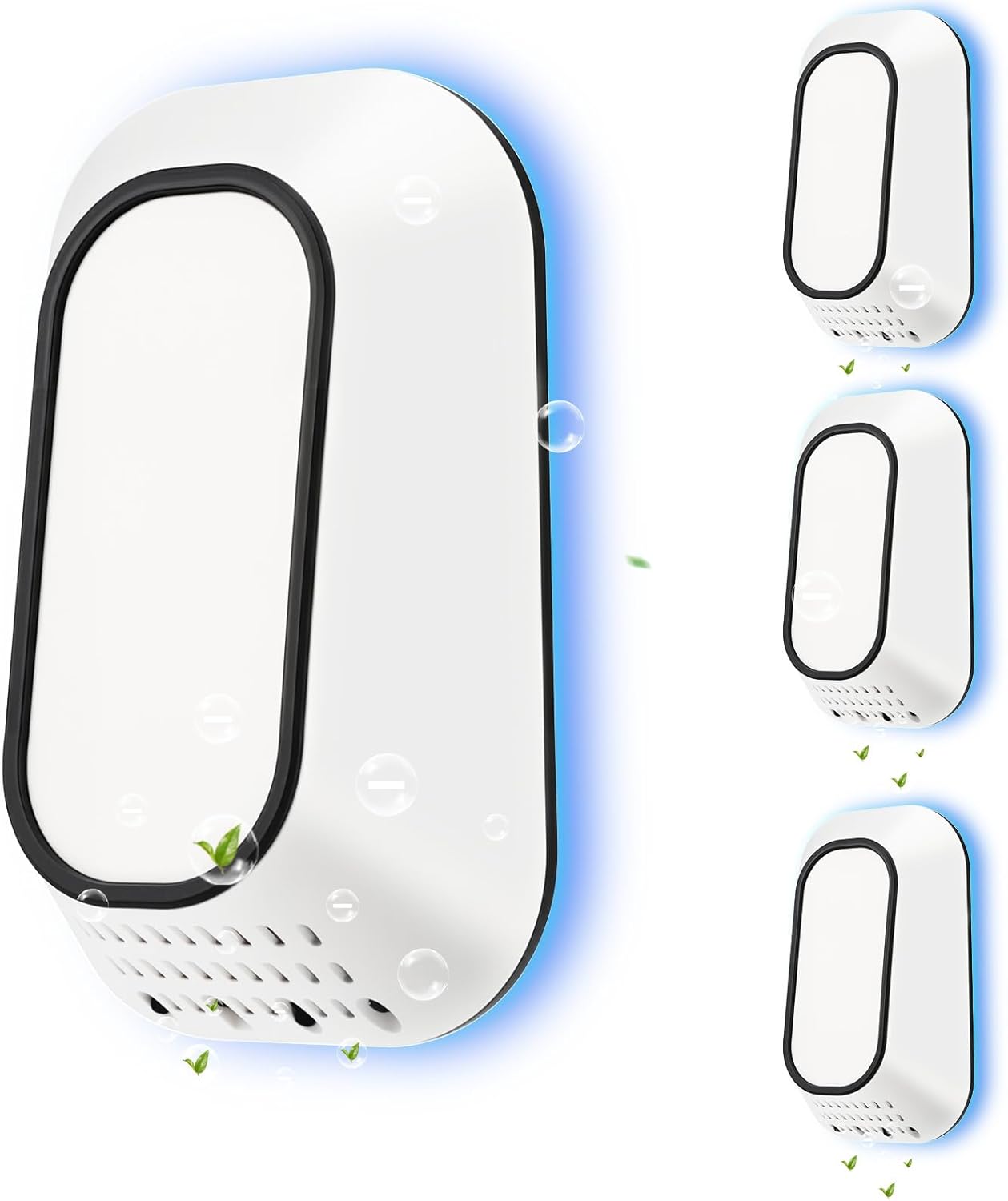 Plug In Ionizer Air Purifier With 4 Negative Ion Output Heads,Small Air Freshener With Backlight,Quiet and Energy-Saving, Ideal Air Cleaners for Home,Bedroom,Office,Living Room and Pet Room(3)