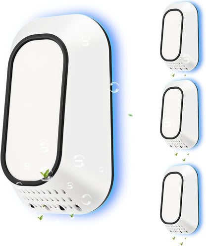 Plug In Ionizer Air Purifier With 4 Negative Ion Output Heads,Small Air Freshener With Backlight,Quiet and Energy-Saving, Ideal Air Cleaners for Home,Bedroom,Office,Living Room and Pet Room(3)