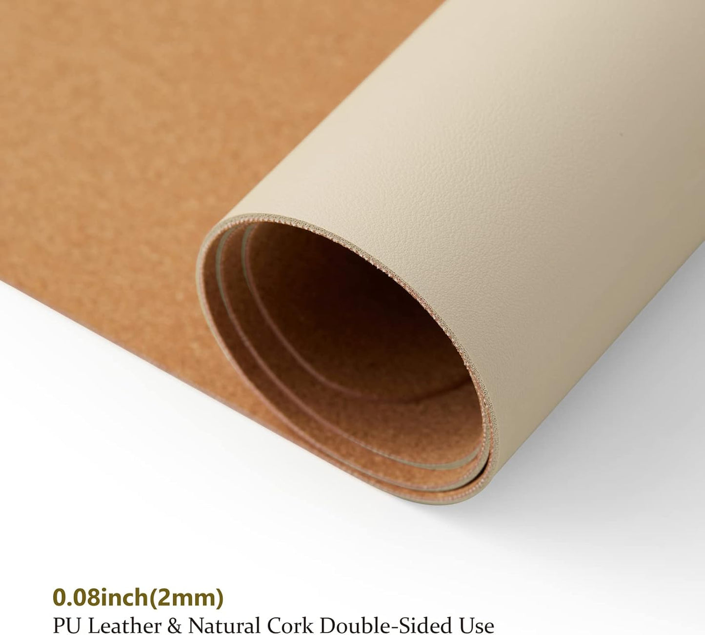 Compact Cork Desk Mat - Small Dual-Sided Desk Pad for Office and Home - Desk Organization and Accessories - Ideal for Large Mouse Pad and Small Desk Mats on Top of Desks(Beige,23.6"x 11.8")