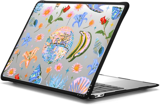 CASETiFY Impact MacBook Air 13" (M1/Intel) Case [Cushioned Impact Corners/Scratch-Resistant/Anti-Slip Grip] - Disco Magic - Clear Black