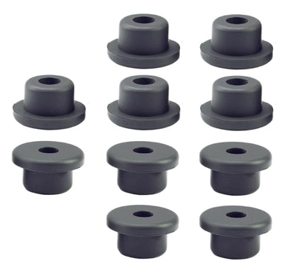 10 pcs 13/16" Drill Hole，3/8" ID Black Silicone Top hat Rubber Grommets for Wiring，Automotive，Firewall，Hole Plug，Desk，Screw，Water and Gas Pipe，Drain，House Siding，Cable Bushing，Glass，Wire Plug