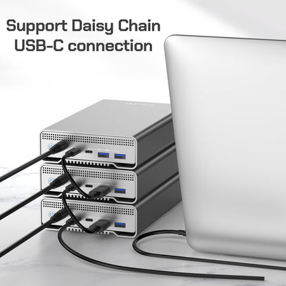 Avolusion PRO-G1 Series 12TB USB 3.2 Gen 2 (10Gbps) USB-C External Hard Drive w/USB HUB for Windows or MacOS Desktop PC/Laptop (Silver) (Renewed)