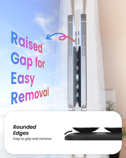 Klearlook Magnetic Suction Phone Mount for MagSafe Case, Removable Sticky Phone Grip Holder for Hands-Free Makeup/Selfie/Live Streaming/Vlog for TikTok & Instagram Influencer/Creator, Black