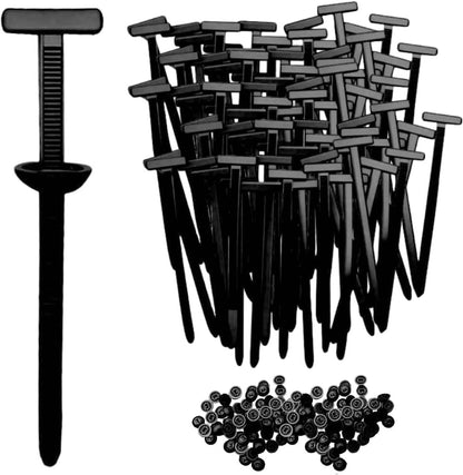 Nylon Universal Cable Tie Buckle,New Multifunctional Cable Tie Buckle for Car Daily Repair,Heavy Duty Self-Locking Nylon Zip Ties Holder,UV Resistant Zipties for Car Daily Auto Fixing (50pcs)