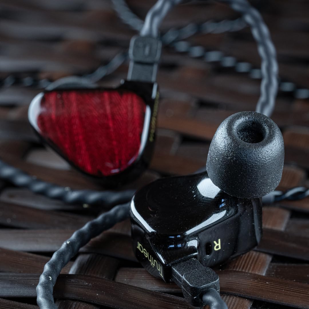 Comply 600 Core Series | Memory Foam Replacement IEM Ear Tips for Truthear, Sennheiser, Moondrop & More | Superior Noise Isolation, Ultimate Comfort, Secure Fit | TechDefender, Black, Medium(3 Pairs)