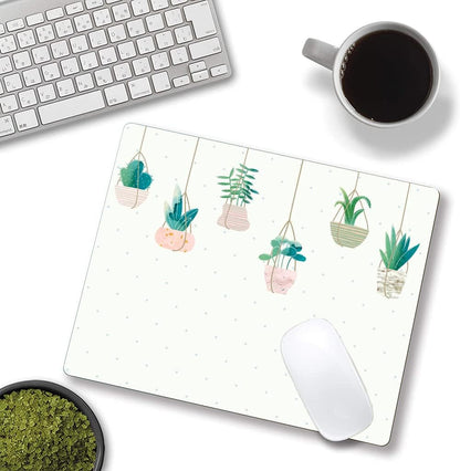 Mouse Pad, Plants Mouse Pad, Square Mouse Mat Waterproof Mousepad Non-Slip Rubber Base Mouse Pads for Office Laptop