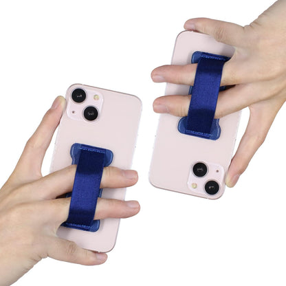 Phone Grip Holder for Hand, Universal Finger Strap Phone Holder, Finger Selfie Grip Compatible with Most Smartphones (Blue) - 2Pack