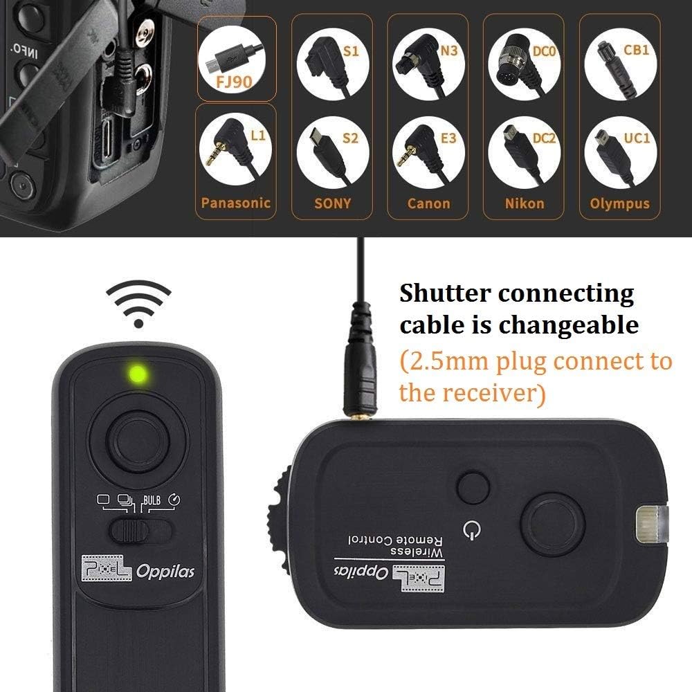 Pixel 2.4G Wireless Remote Control DC2 Remote Shutter Release Compatible with Nikon MC-DC2 Z7 Z7II Z6 Z6II Z5 D5600 D3300 D5000 D5100 D5200 D5300 D90 D7000 D7100 D7200 D7500 D780 D610 D750 P7700 P7800