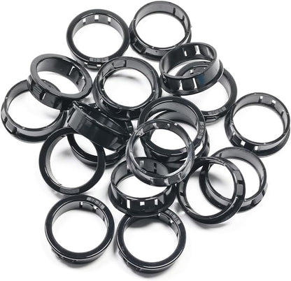 1-3/8"(35mm) Black Snap-in Knockout Insulating Bushing Grommets, Plastic Cable Hole Grommet for Wiring, Round Nylon Snap in Locking Electrical Wire Cord Hose, Tubing Bushings Grommets, 20pcs